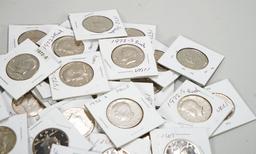 30 Kennedy Half Dollars - Mostly 1972