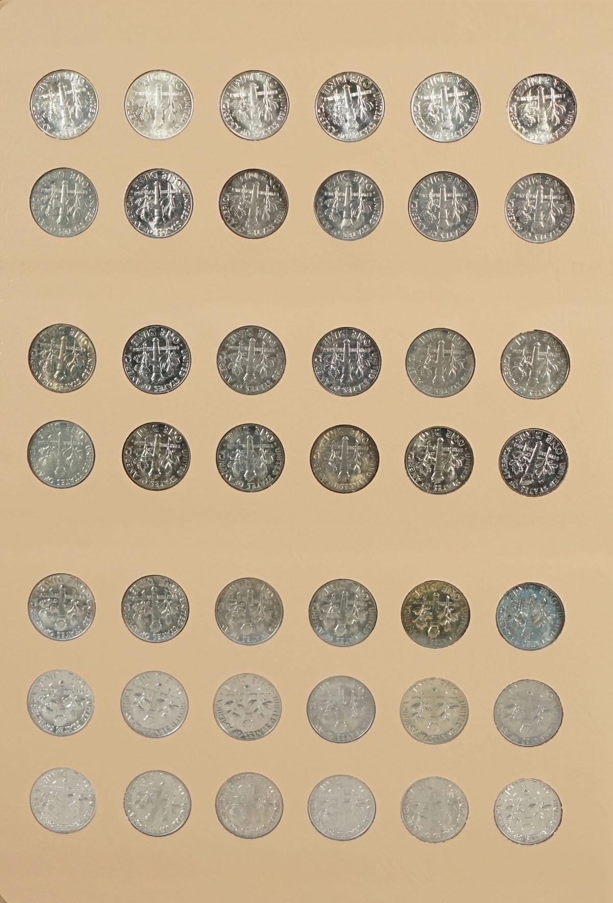 Roosevelt Dime Book 1946-2011, Various Dates/Mints (Approx. 139 Coins)