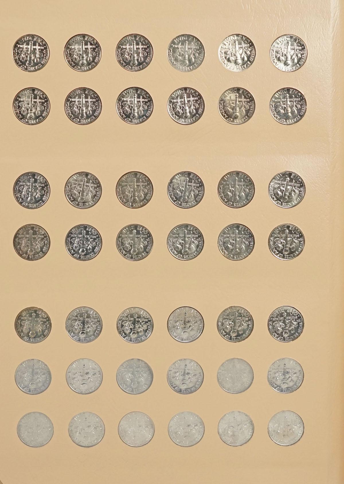 Roosevelt Dime Book 1946-2011, Various Dates/Mints (Approx. 139 Coins)