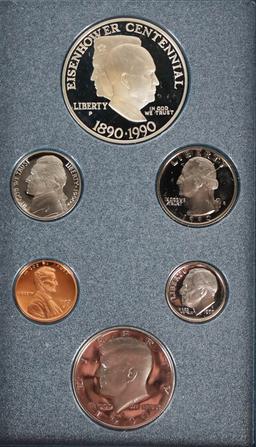 1990 U.S. Prestige Proof Set w/Box and COA