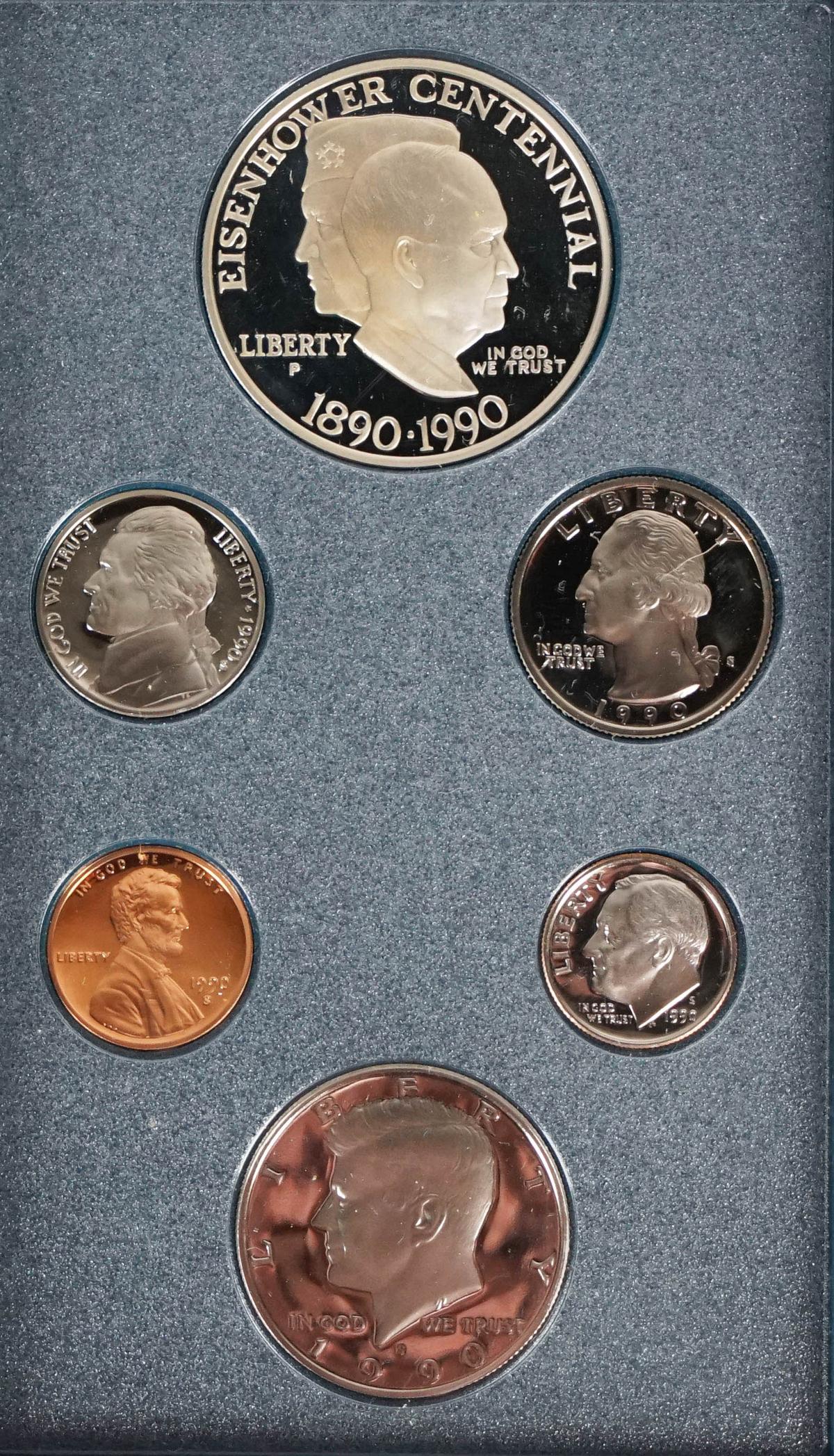 1990 U.S. Prestige Proof Set w/Box and COA