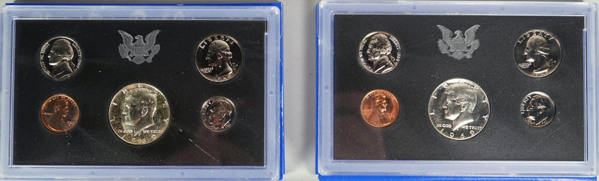 2-1968 Unc. U.S. Mint Sets & 2-1969 & 1970 U.S. Proof Sets