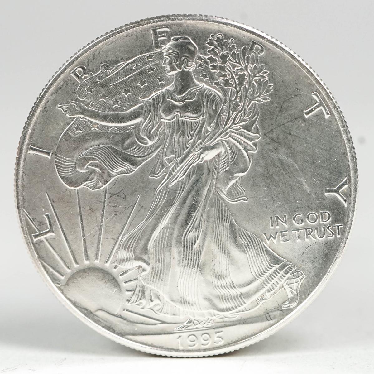 1995 American Silver Eagle, 1oz.Fine Silver