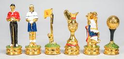 The Chessman Golf Chess Set -No Board