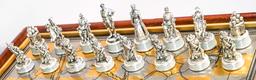 Franklin Mint Gold & Silver Edition Civil War Chess Set /Board