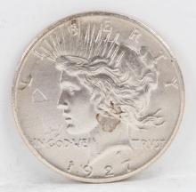 1927-P Peace Silver Dollar