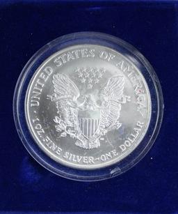1999 American Colorized Silver Eagle, 1 Troy Oz. Fine Silver