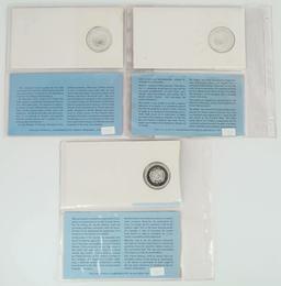 3-1971 UNA-USA Commemorative Sterling Proof Medals,
