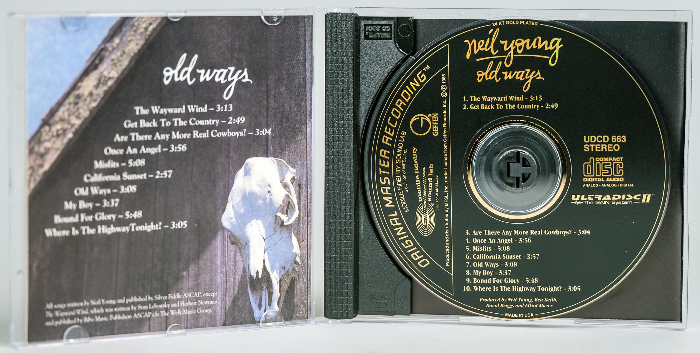Neil Young "Old Ways" Original Master Recording CD