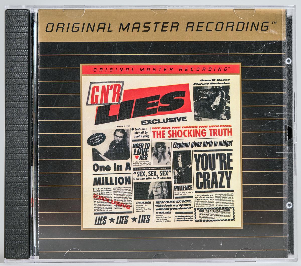 Guns 'N Roses "Lies" Original Master Recording CD