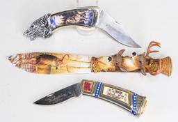 Bradford Exchange Decorative Knife & 2 Franklin Mint Knives