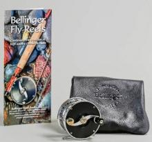 Bellinger Custom Made 2.75" Fly Fishing Reel w/ Leather Bag