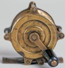 19th Century Miniature Brass Fishing Reel