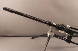 (2) RUGER MODEL 10/22 22CAL SEMI-AUTO RIFLES MOUNTED IN A GATTLING GUN CONFIGURATION