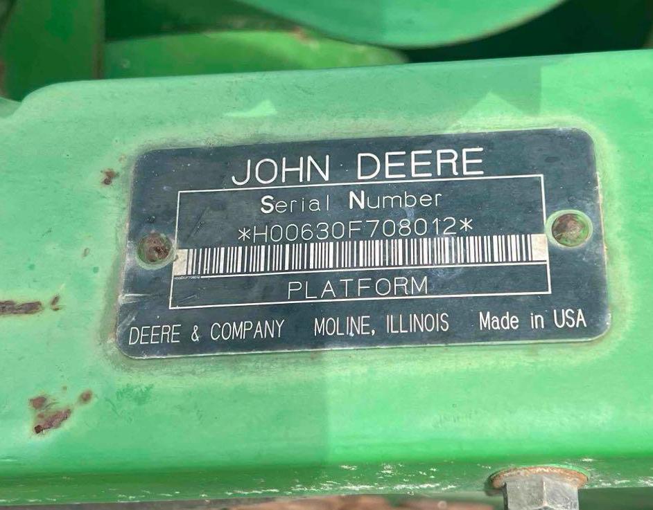 John Deere 630F 30' HydraFlex Header