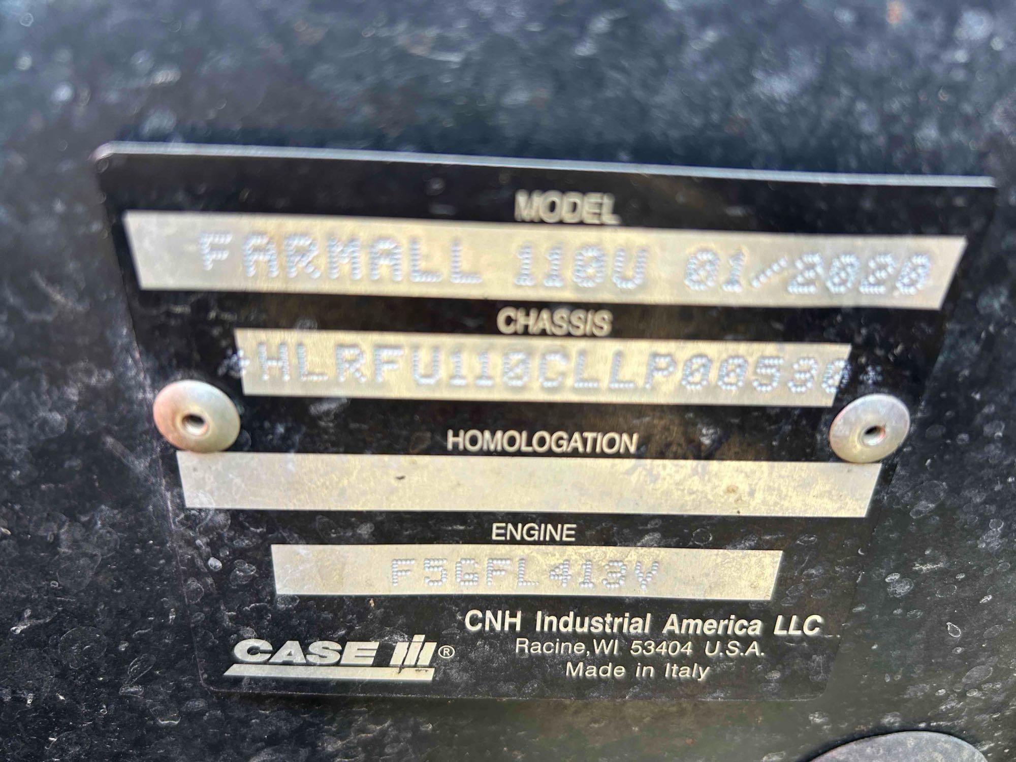 2021 CASE 110U Farmall MFWD Tractor with L103 Loader