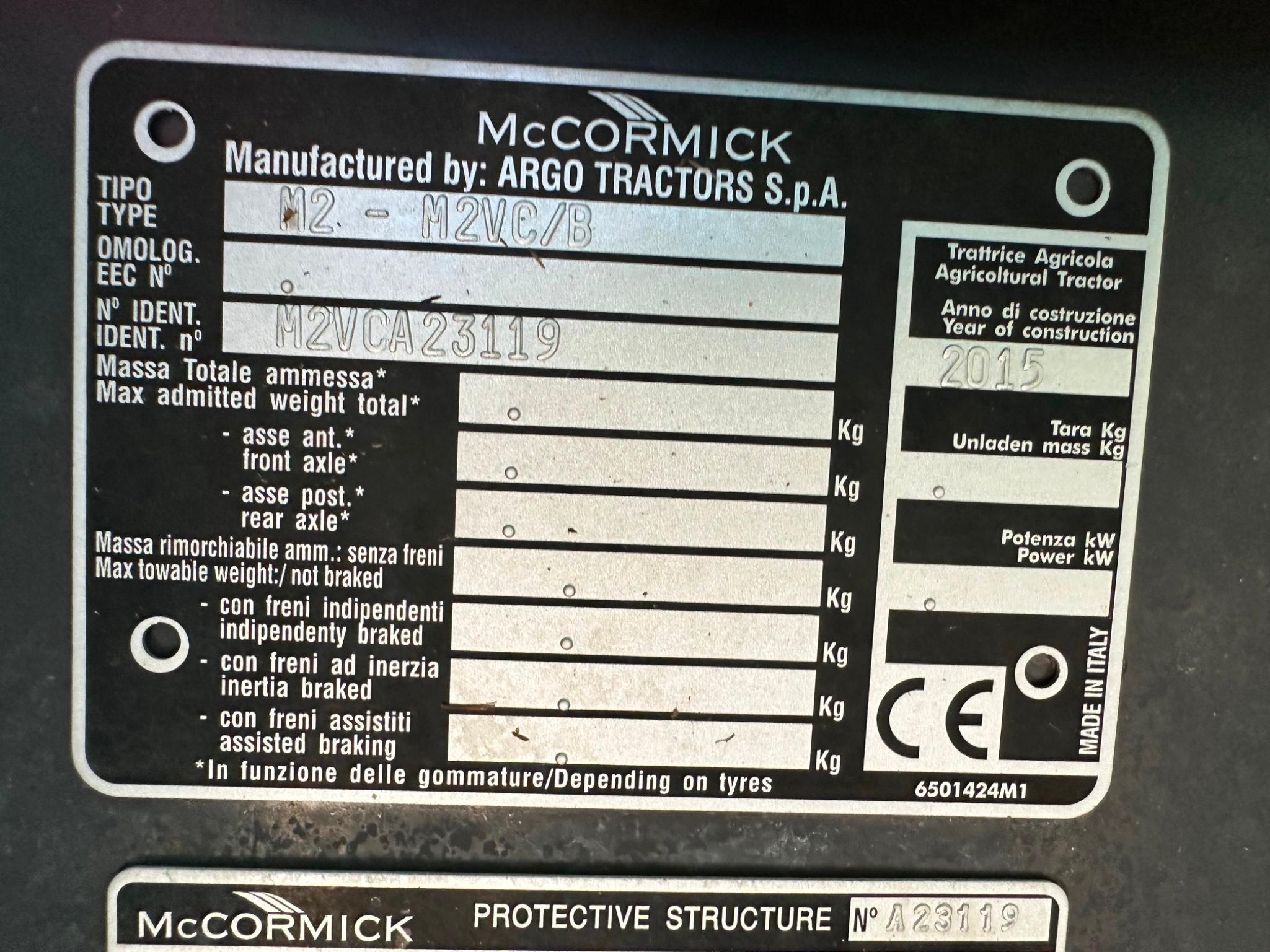 2015 McCormick X6.420 MFWD Tractor w/ L441 Loader