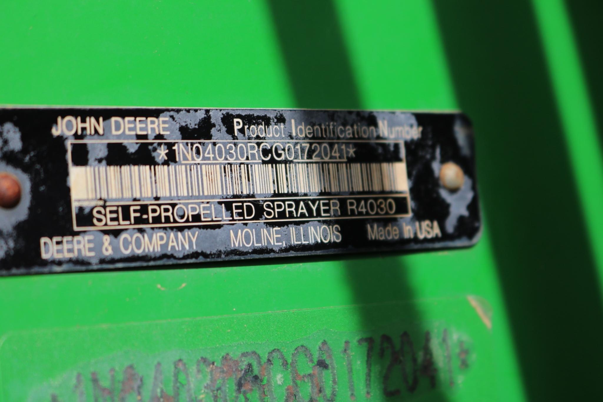 2016 John Deere R4030 Self Propelled Sprayer
