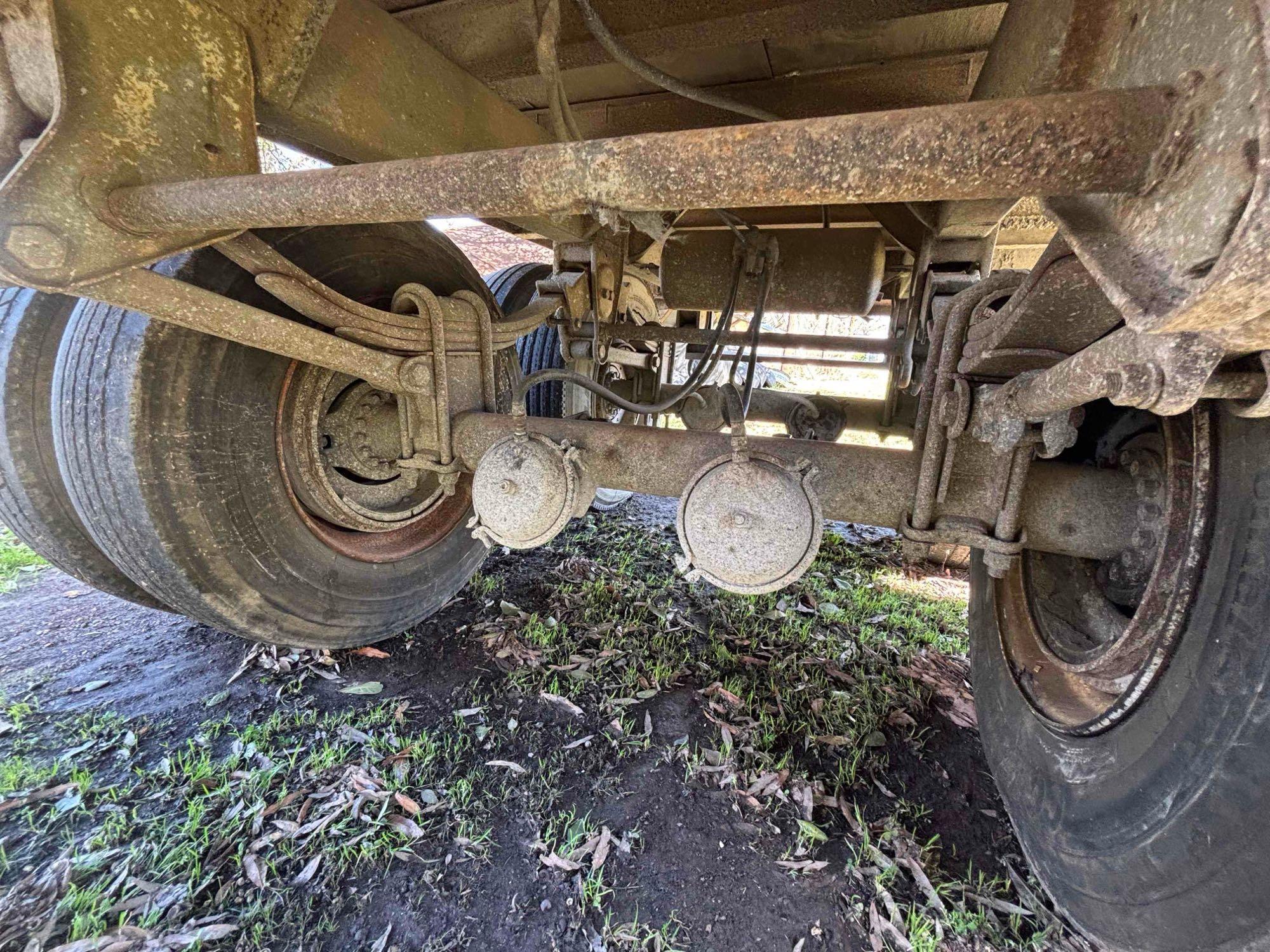 1973 Timpte 40-Foot Hopper Bottom Grain Trailer - Leaf Spring Suspension and Well-Maintained Tarp