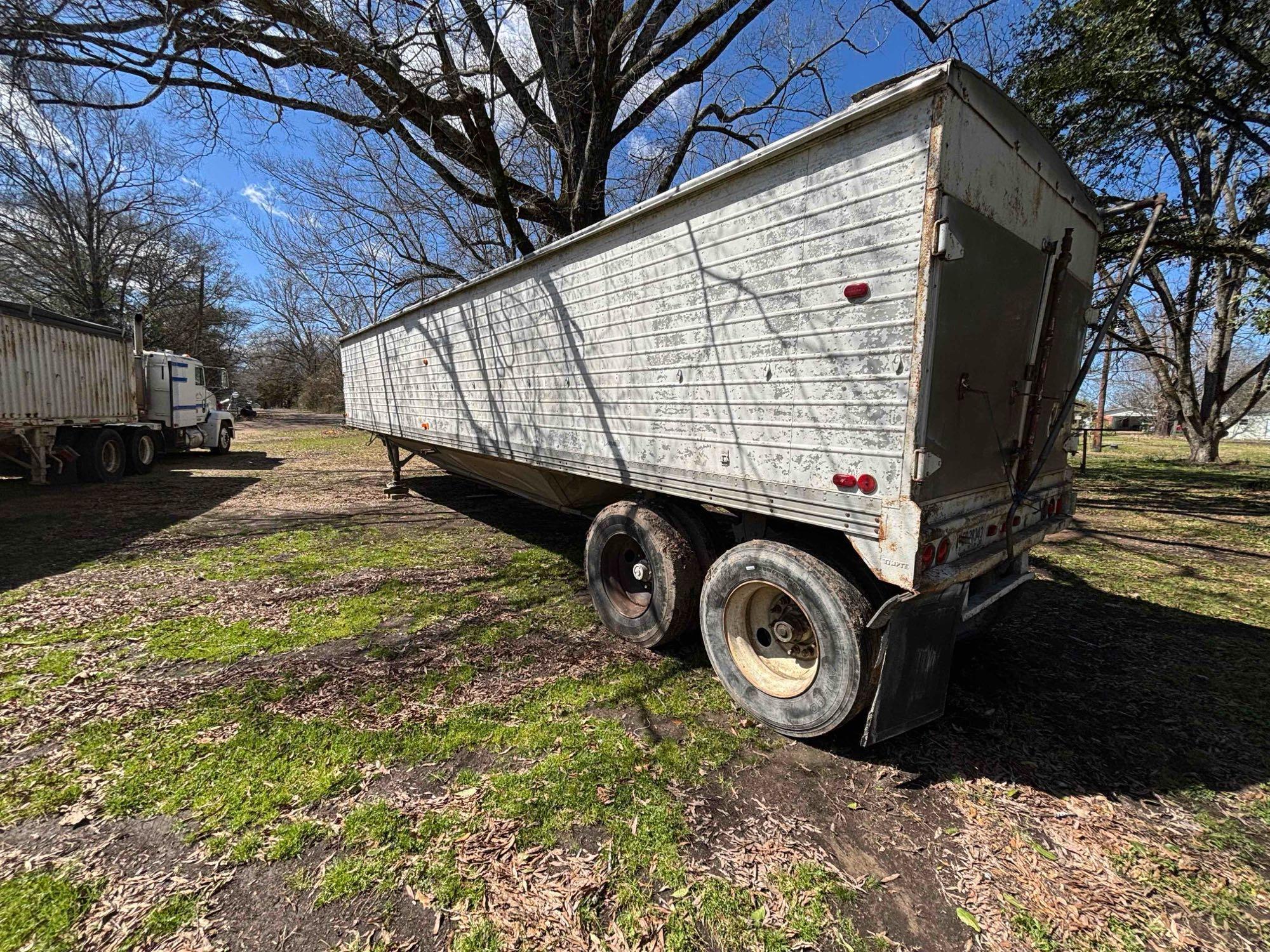 1973 Timpte 40-Foot Hopper Bottom Grain Trailer - Leaf Spring Suspension and Well-Maintained Tarp