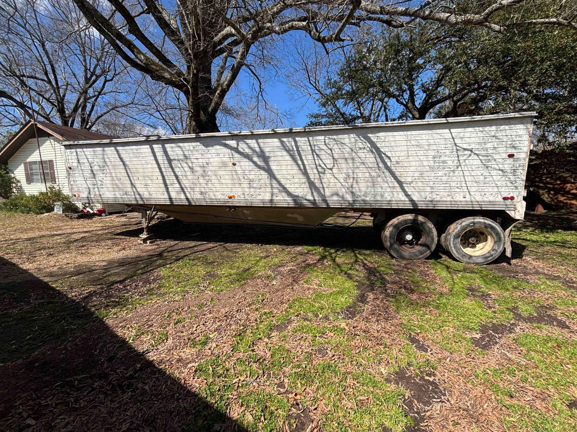 1973 Timpte 40-Foot Hopper Bottom Grain Trailer - Leaf Spring Suspension and Well-Maintained Tarp