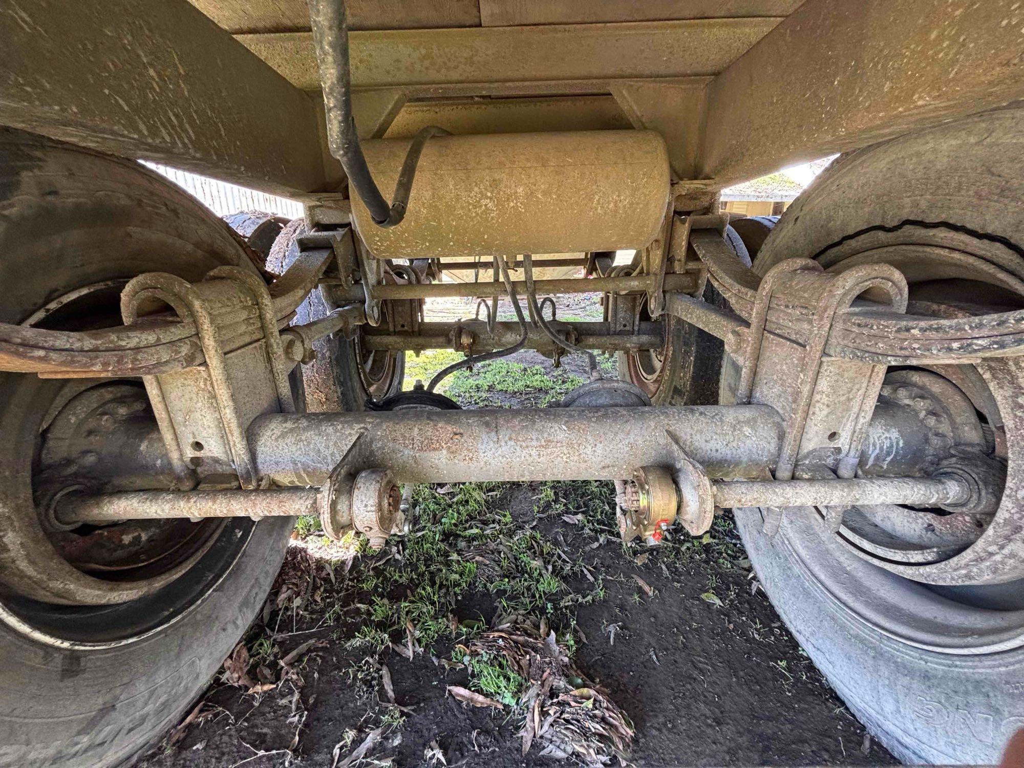 1973 Timpte 40-Foot Hopper Bottom Grain Trailer - Leaf Spring Suspension and Well-Maintained Tarp
