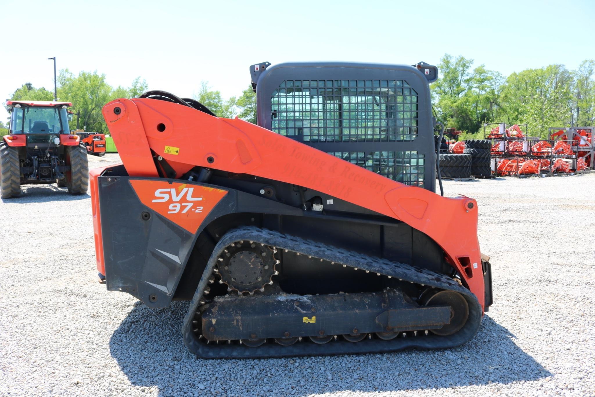 Kubota SVL97-2 High Flow Skid Steer  Cab A/C, Rear Camera, Quick Attach!