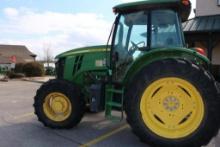 John Deere 6105E Tractor, 105HP, 4WD, Suspension Seat, A/C, 3 Rear Remotes