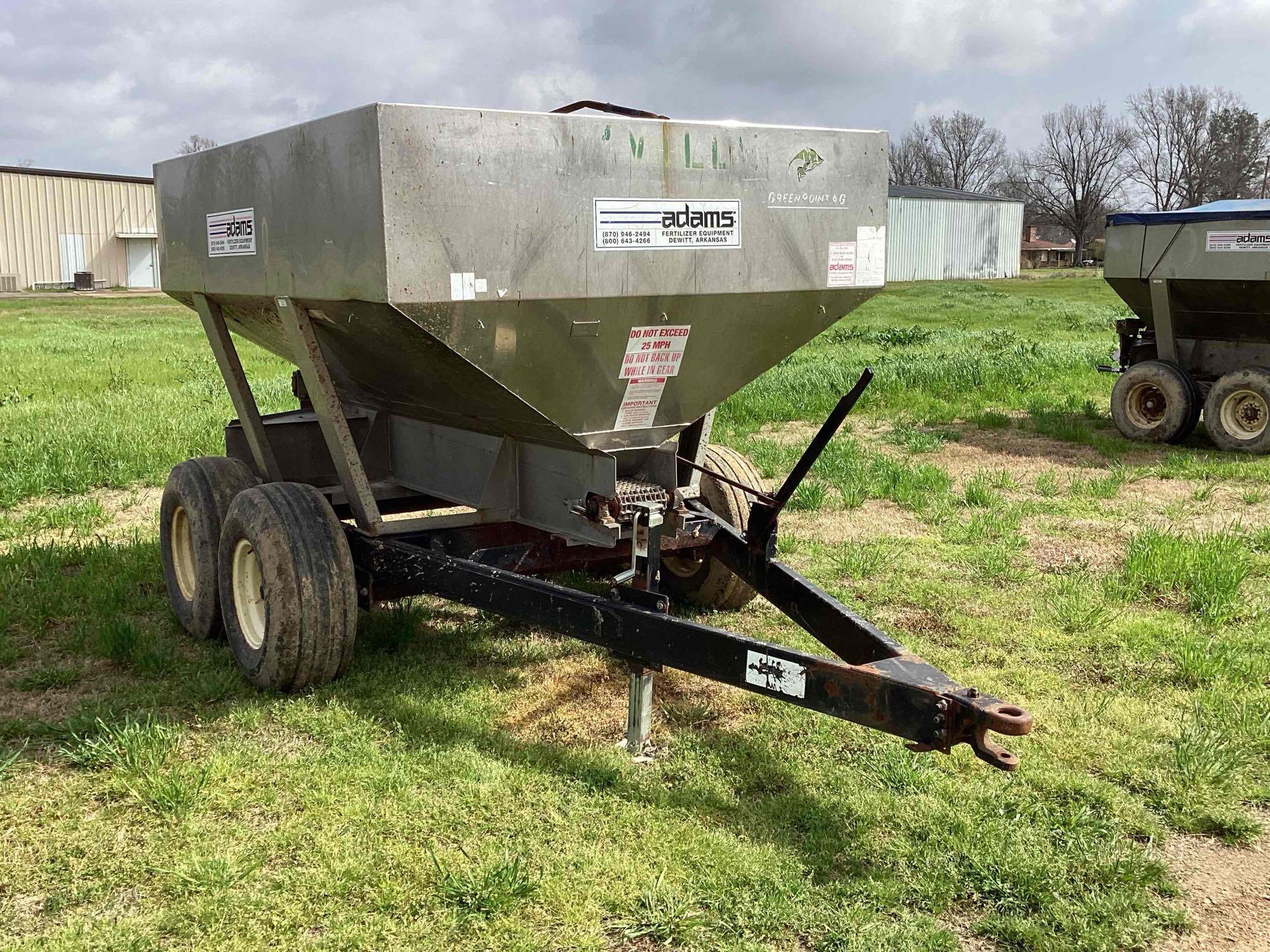 Adams 5-Ton Ground-Driven Fertilizer Spreader  Reliable & Field-Ready