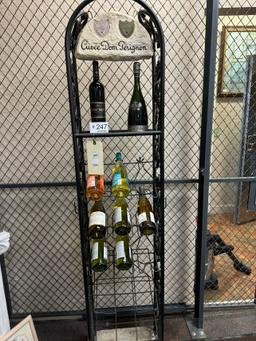 Wine Display Rack Wrought Iron 78"