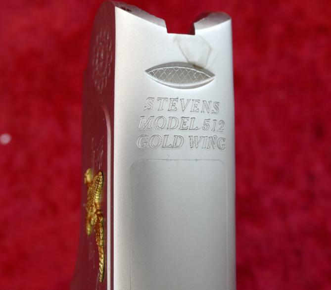 NIB Stevens 512 Goldwing 20 ga Silver O/U Shotgun