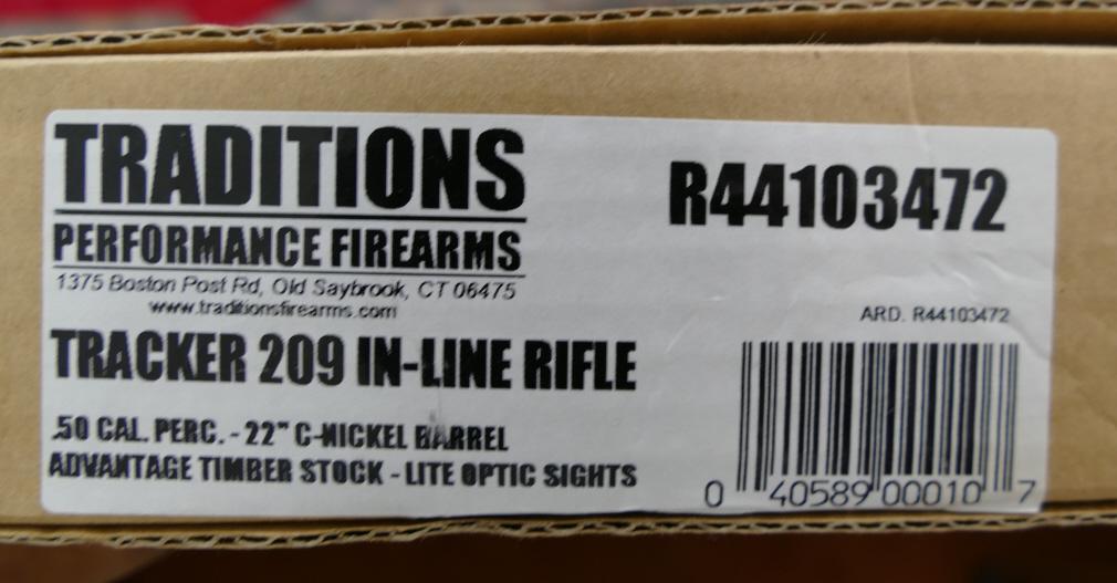 NIB Traditions 50 cal Tracker Inline BP