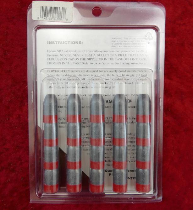 Large Lot 54 cal Power Belt Muzzle Loader Bullets