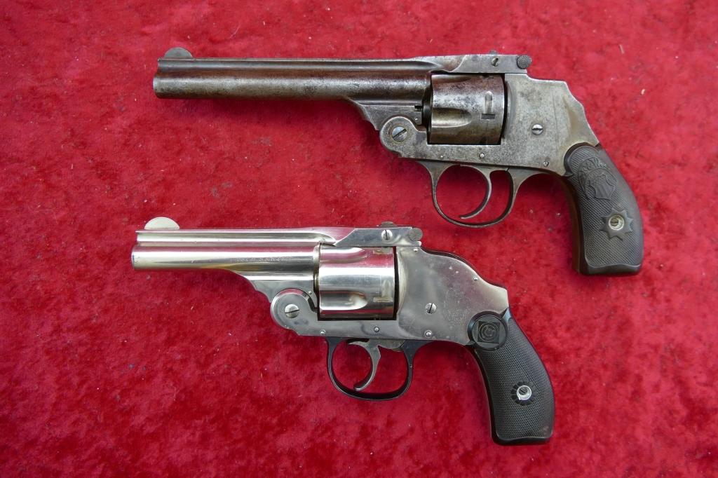 Pair of Antique Hammerless Top Break Revolvers