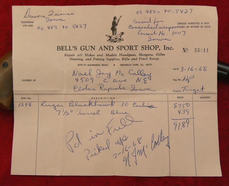 NIB Ruger Blackhawk 30 cal Carbine Revolver