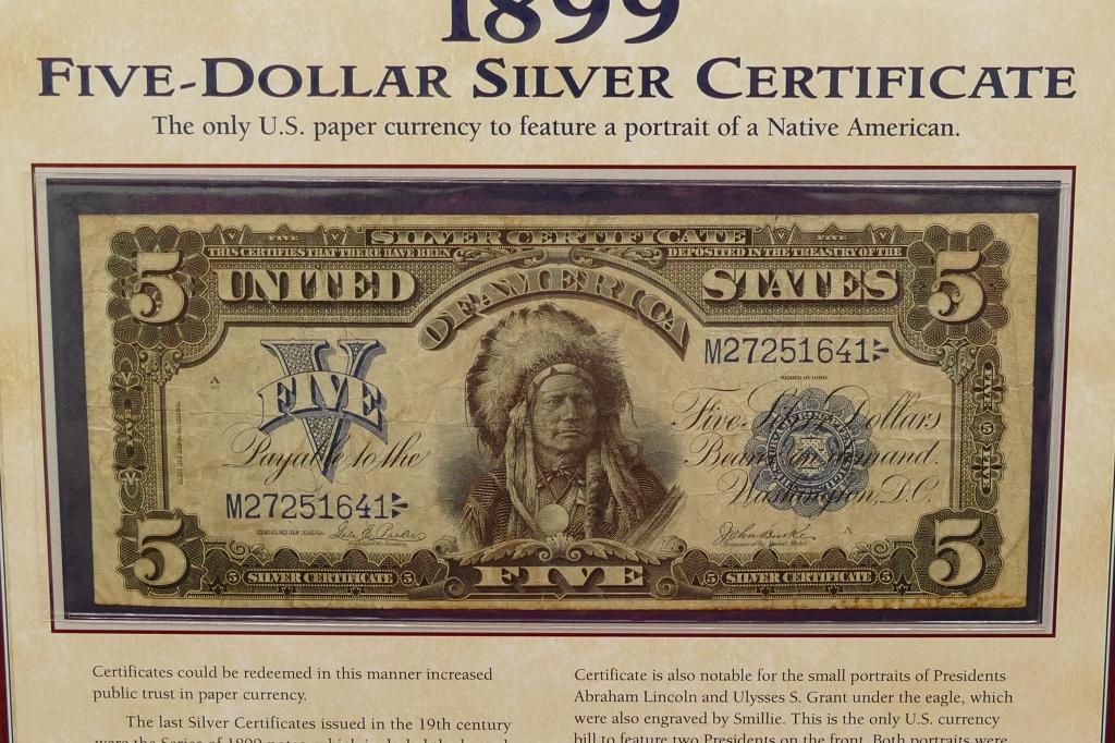 1899 $1 & $5 Silver Certificates
