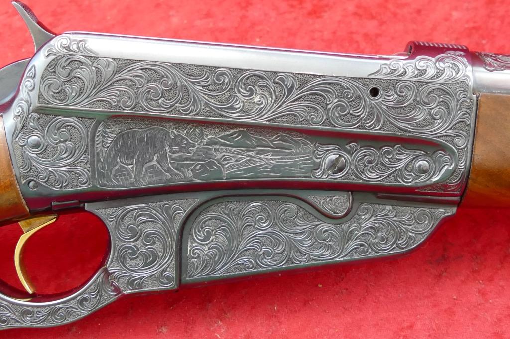 Custom Engraved Winchester 1895 405 cal Rifle