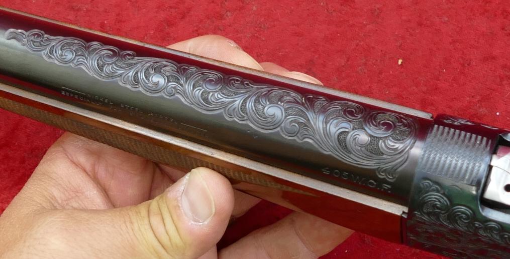 Custom Engraved Winchester 1895 405 cal Rifle
