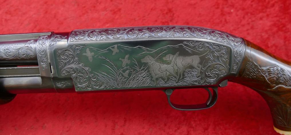 Custom Engraved Winchester Model 12 12 ga
