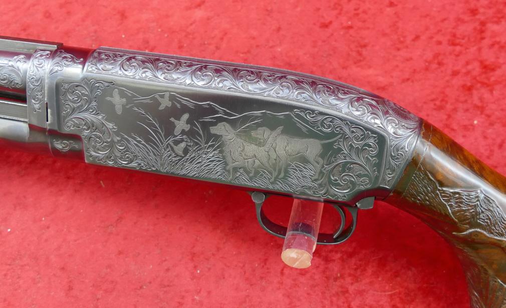 Custom Engraved Winchester Model 12 12 ga