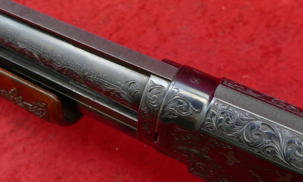 Custom Engraved Winchester Model 12 12 ga
