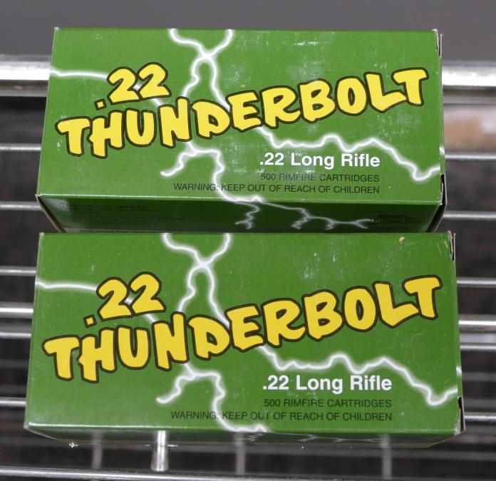 2 Bricks of 1,000 Remington 22LR Thunderbolt Ammo