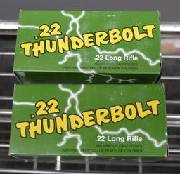 2 Bricks of 1,000 Remington 22LR Thunderbolt Ammo