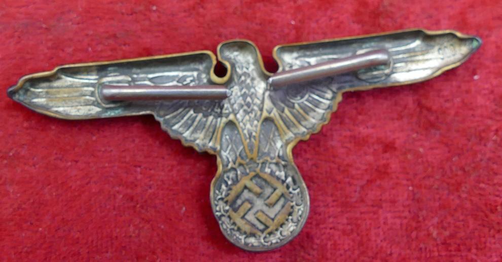 Set of Silver SS Eagle & Skull Badges
