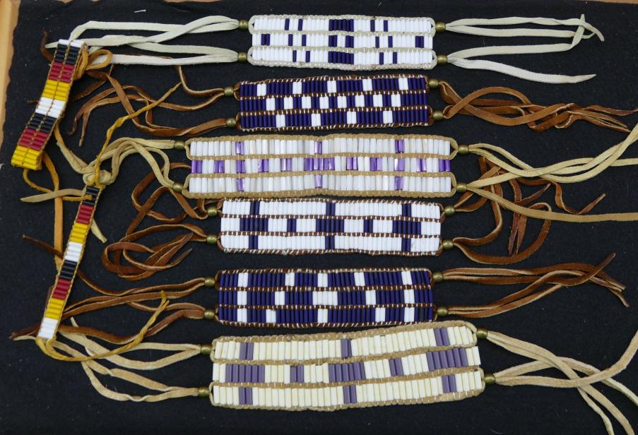 2 Frames of Native American Modern Beadwork