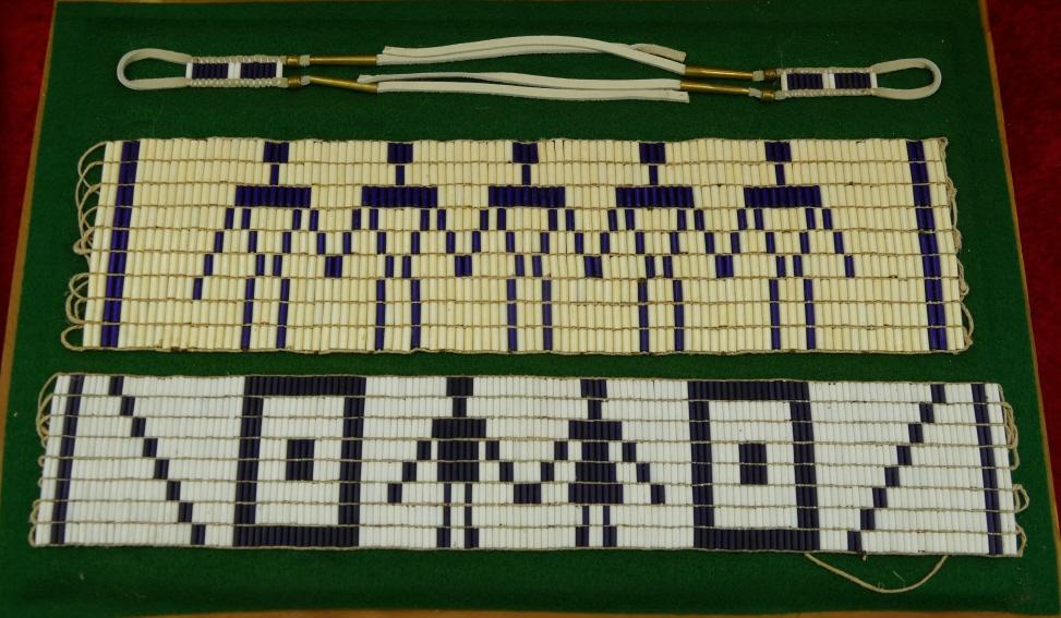 2 Frames of Native American Modern Beadwork