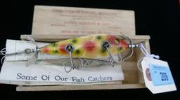 5 Hook Heddon Lure in Original Wood Box