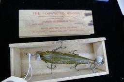 Original Heddon 5 Hook Weighted Minnow in case