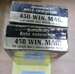 2 Boxes Browning 458 WIN Mag Ammo