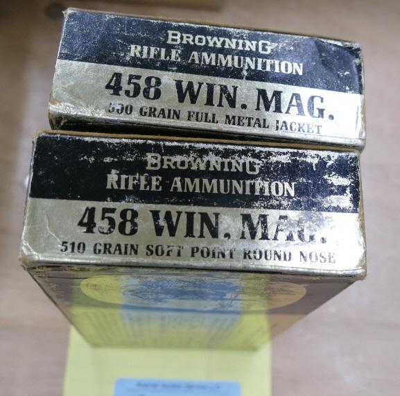 2 Boxes Browning 458 WIN Mag Ammo